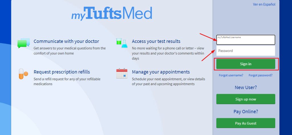 Tufts Patient Portal 