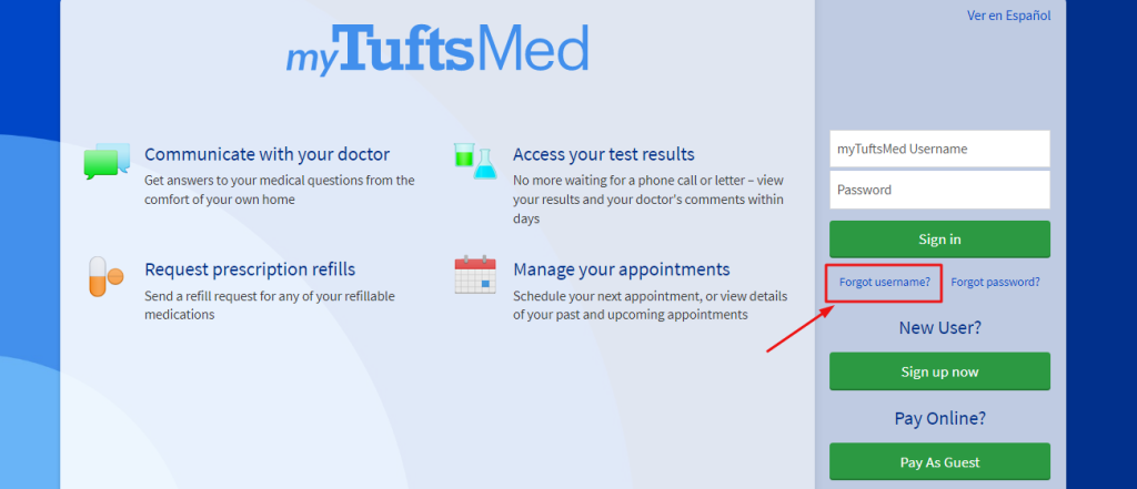 Tufts Patient Portal 